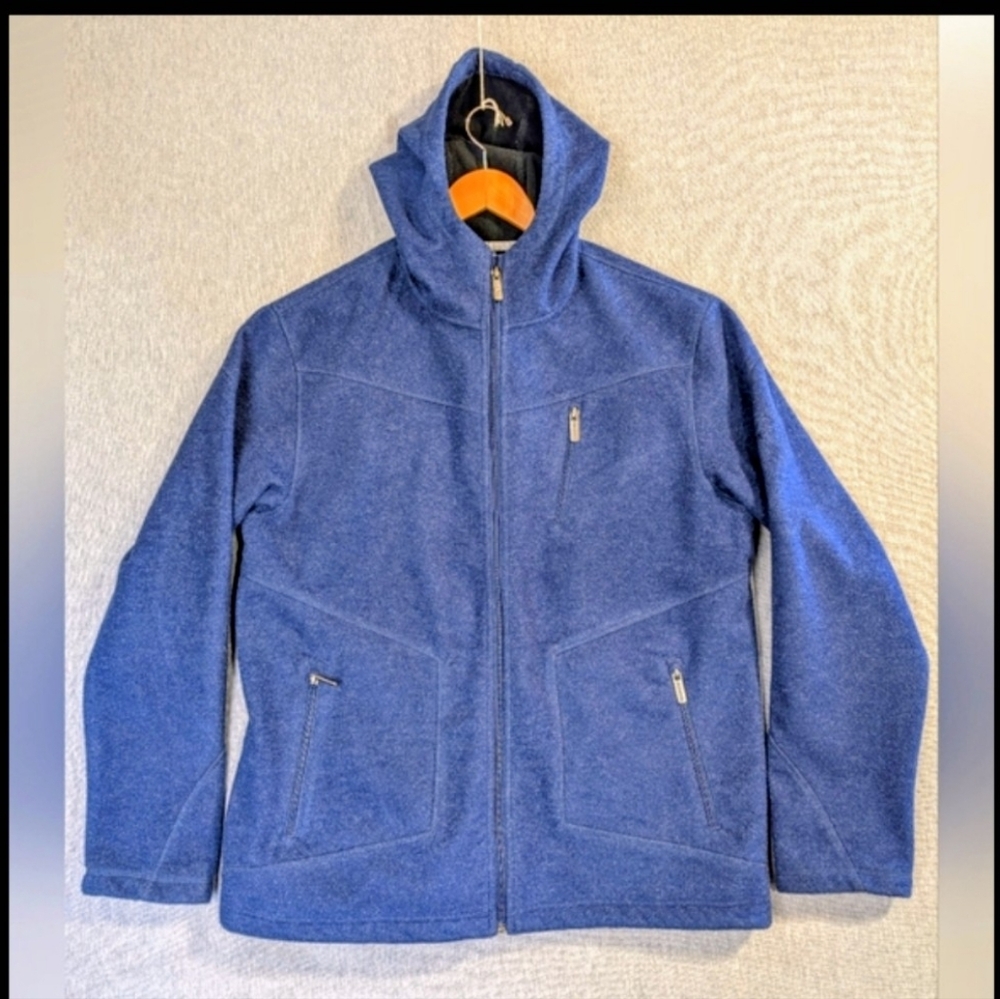 McKinley Wool Hoodie Jacket Men's Large Blue Black